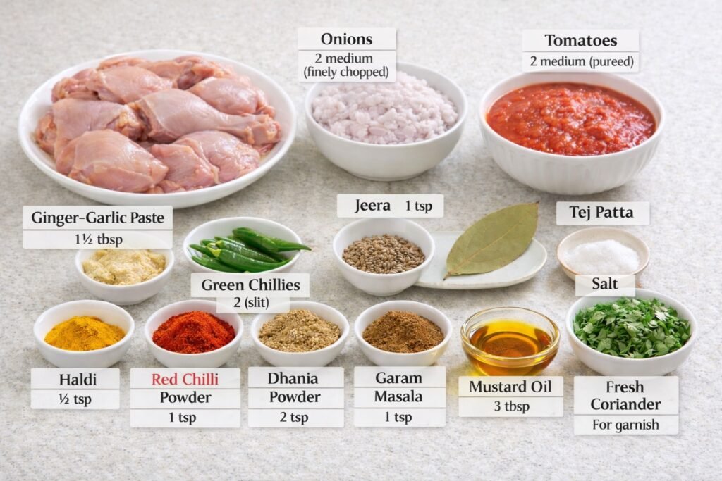 Home Style Chicken Curry Ingredients
