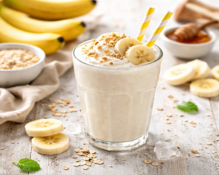 Banana oat milkshake